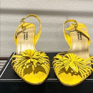 Valley Lane Bright Yellow Heeled Sandals